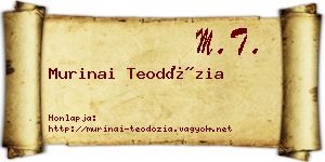 Murinai Teodózia névjegykártya
